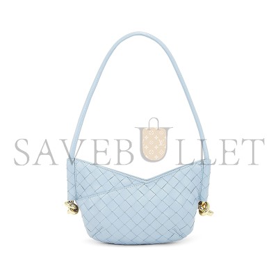 BOTTEGA VENETA SOLSTICE MINI BLUE WOMEN'S LEATHER BAG 796378 (28*18*5cm)